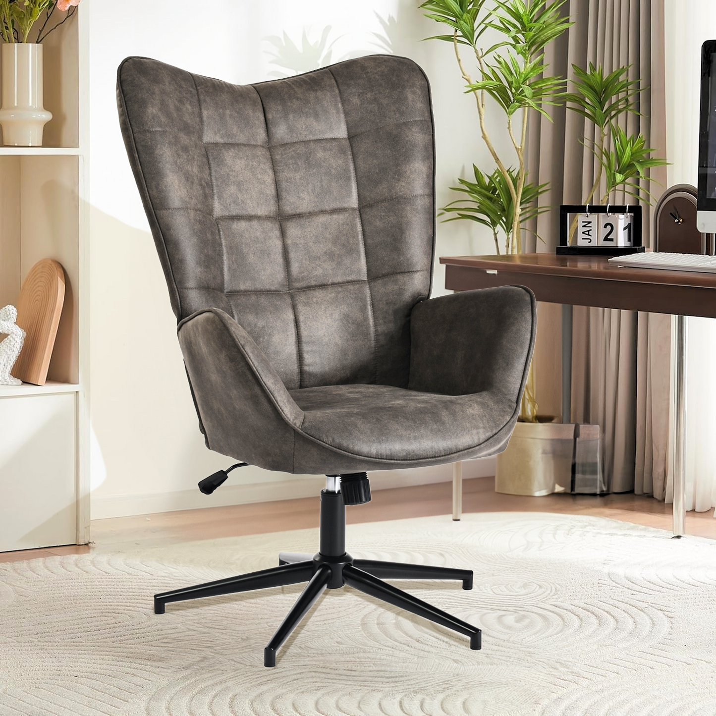 Silla Sillon Individual con Brazo Moderno Silla para Comedor Sala Oficina Negro IRIS