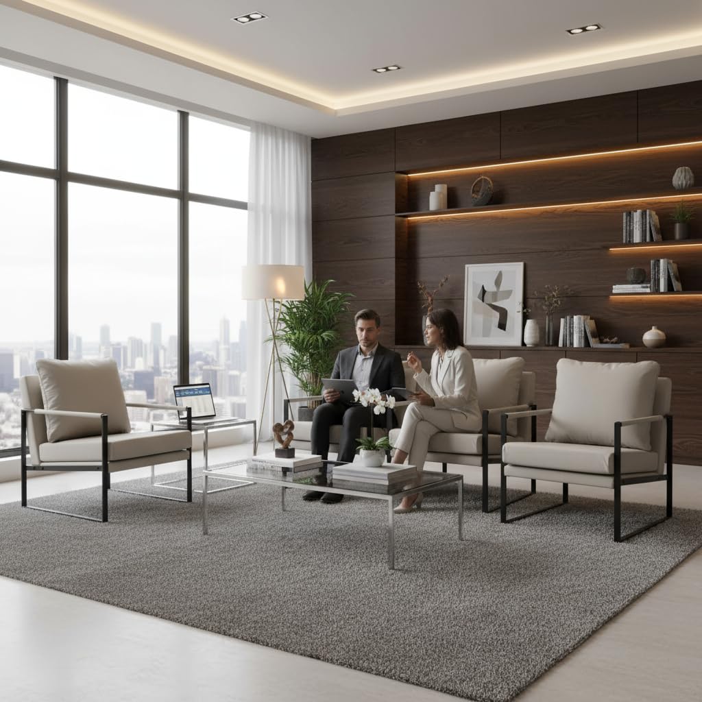 Juego de 2 Sillones Lounge Modernos Gris Varilea