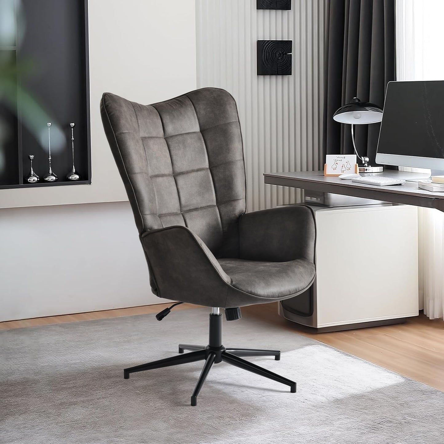 Silla Sillon Individual con Brazo Moderno Silla para Comedor Sala Oficina Negro IRIS
