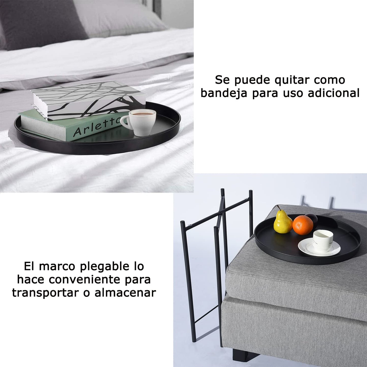 Mesa Auxiliar de Metal Moderna Pequeta Mesa de Centro Gladom