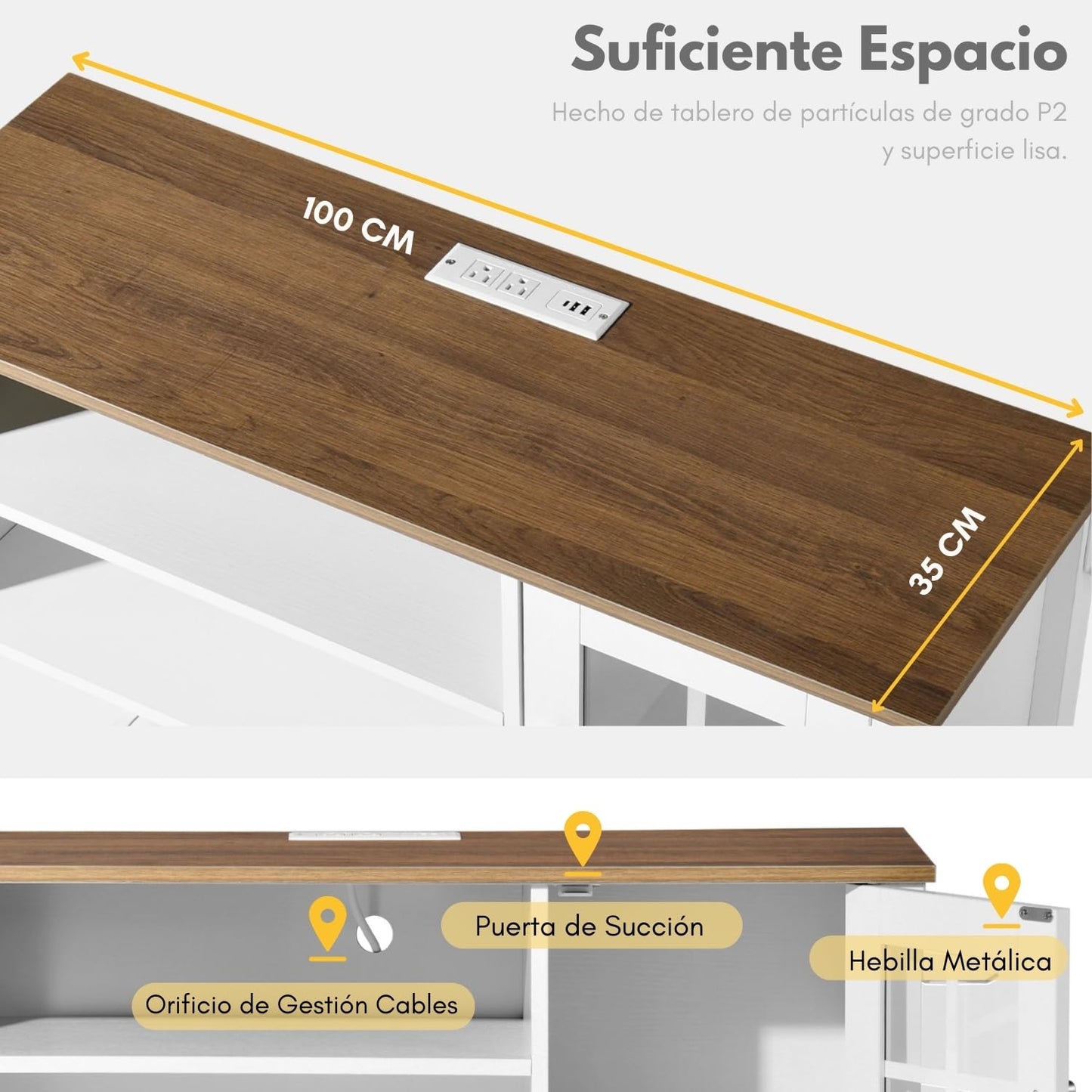 NUEVO Gabinete de Almacenamiento con Tomacorriente Armario SAMI