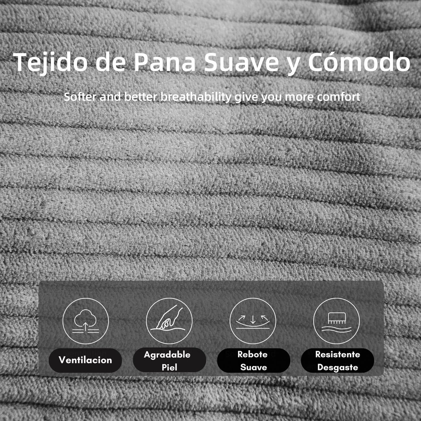 Sillón Individual Modern Silla Decorativa Altura Ajustable Sillón de TV con Giro de 360 Grados ALINXTON GRIS