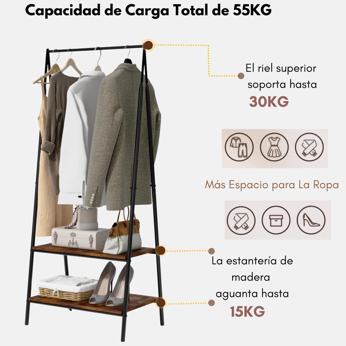 NUEVO Perchero con Zapatos Perchero para Colgar Meile