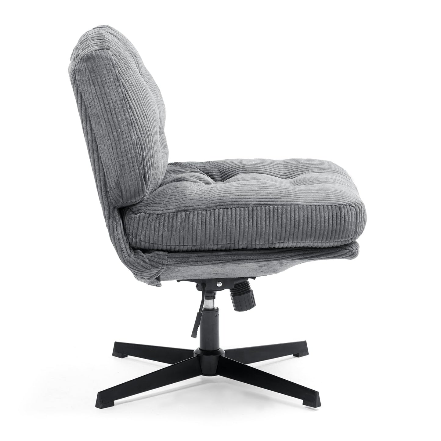 Sillón Individual Modern Silla Decorativa Altura Ajustable Sillón de TV con Giro de 360 Grados ALINXTON GRIS