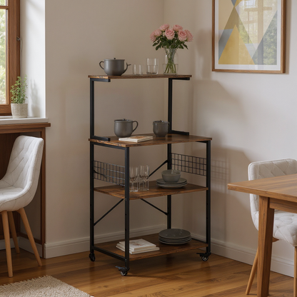 Estante de Almacenamiento Estante Cocina Estanter¨ªa Resistente de 4 Niveles