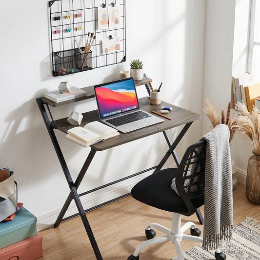 Escritorio Oficina Plegable + Silla Oficina Negra
