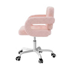 Silla Giratoria Ajustable con Ruedas Rosa