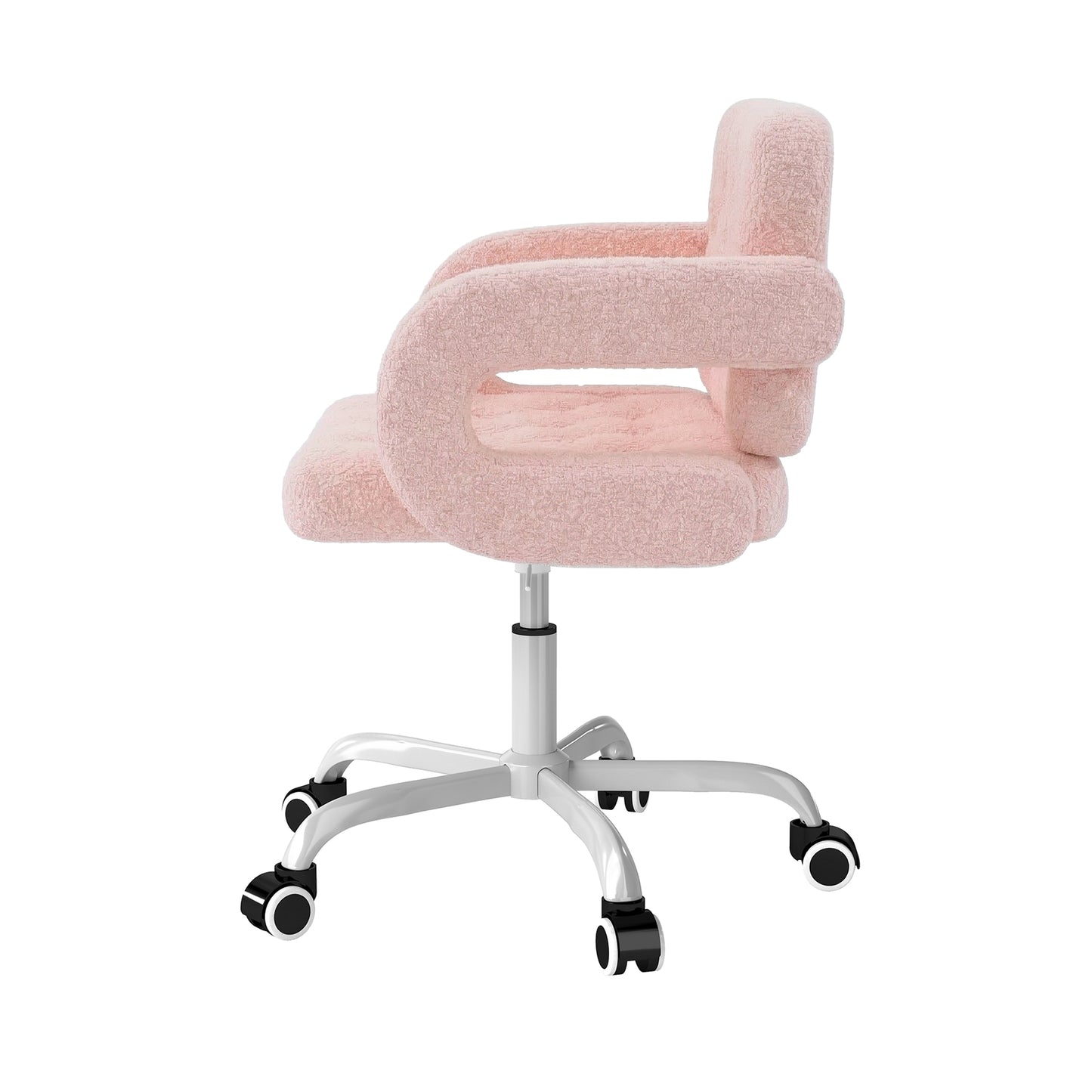 Silla Giratoria Ajustable con Ruedas Rosa
