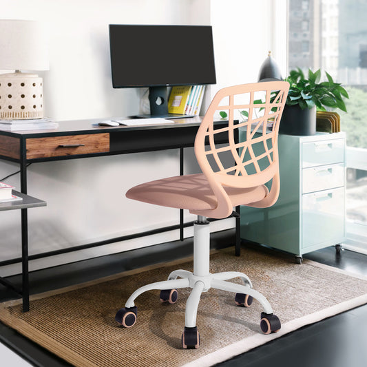 Silla Escritorio Carnation Rosa Con Tapizado De Mesh