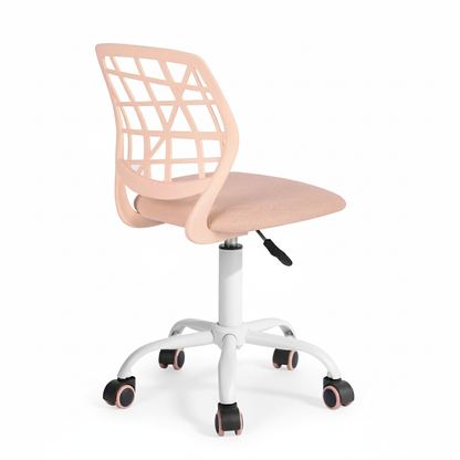 Silla Escritorio Carnation Rosa Con Tapizado De Mesh