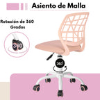 Escritorio Oficina Plegable + Silla Oficina Rosa