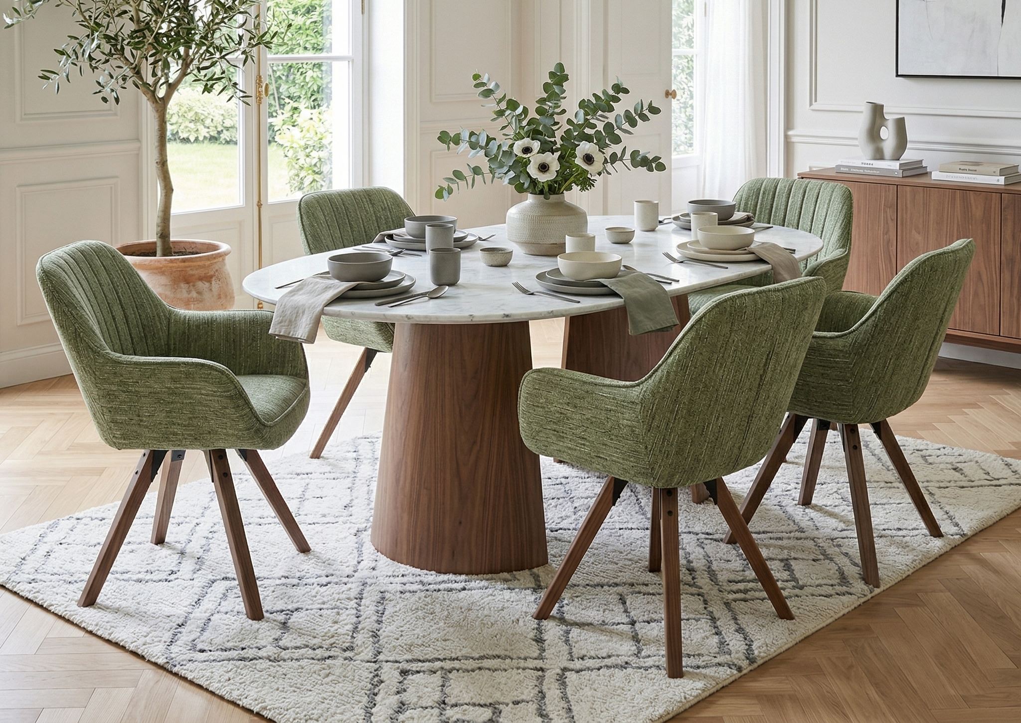 Cyber Gomyhome Sillón Personalizable Carson Olive Green