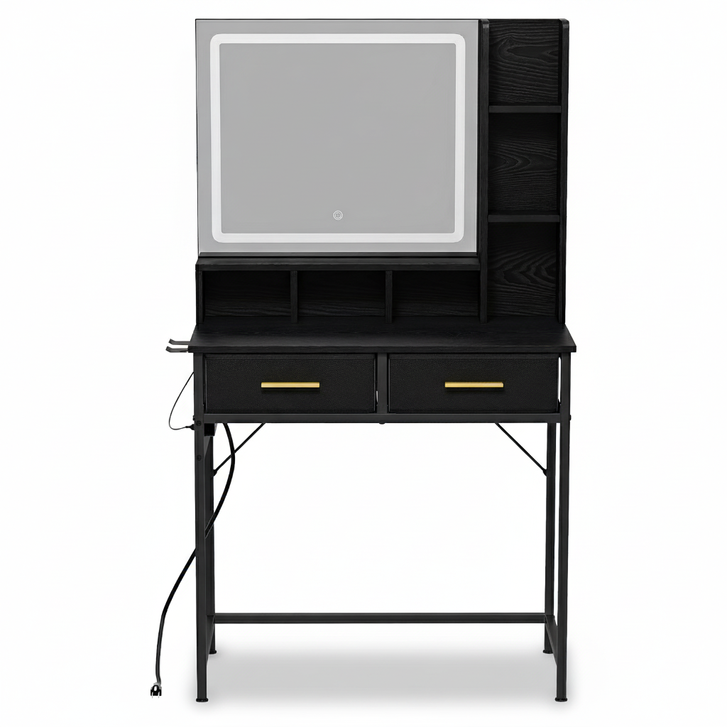 NUEVO Tocador Gomyhome Moderno con Espejo LED y Almacenamiento