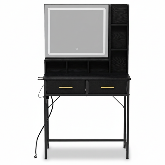 NUEVO Tocador Gomyhome Moderno con Espejo LED y Almacenamiento