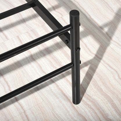 Cama de Metal Queen con Diseño Moderno Negro