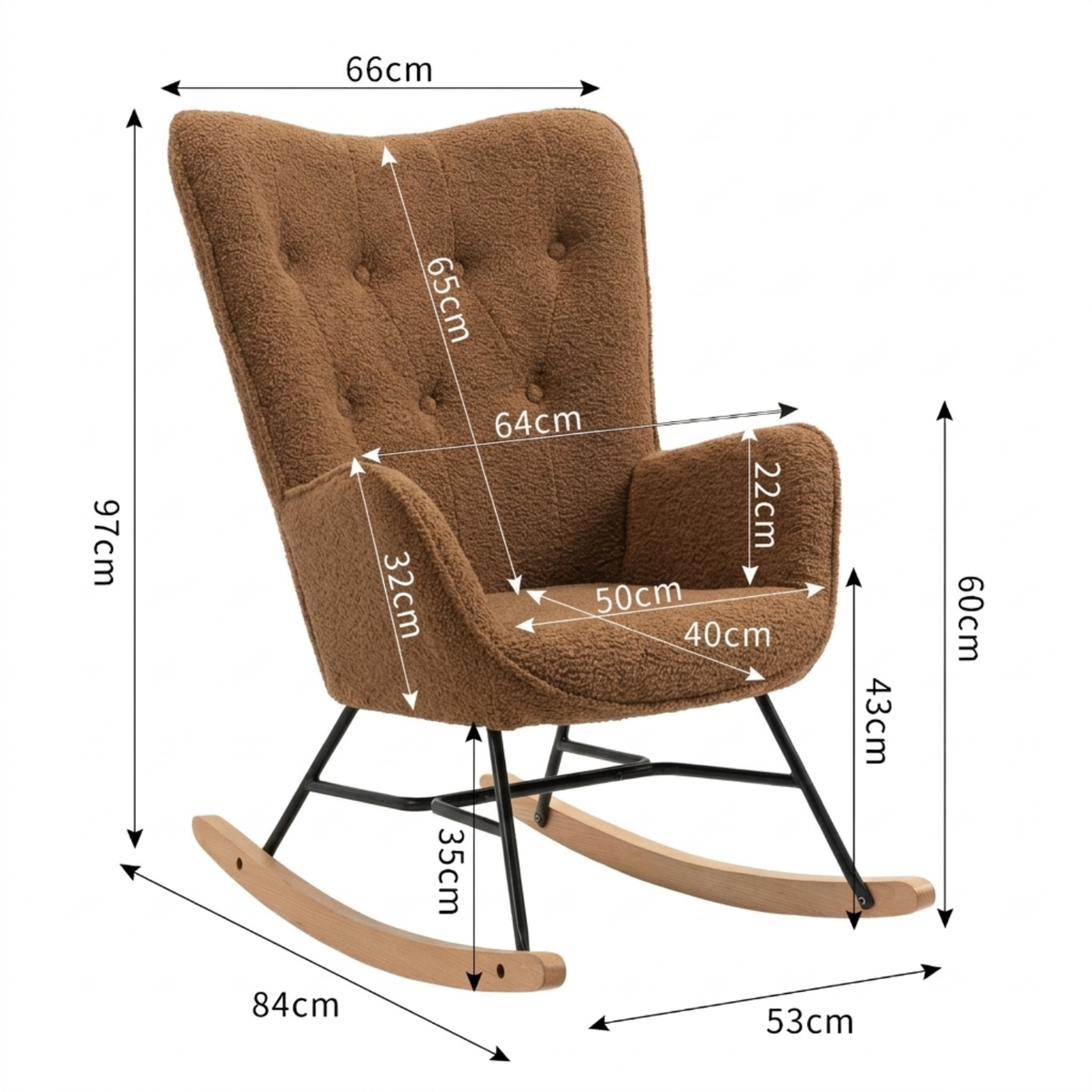 Cyber Gomyhome Sillón Personalizable Epping Brown