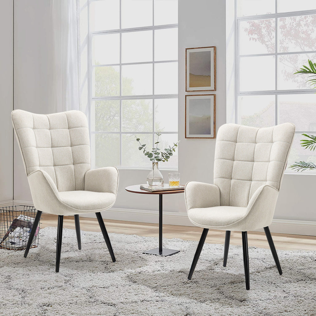 Silla Sillón Individual Terciopelo Beige