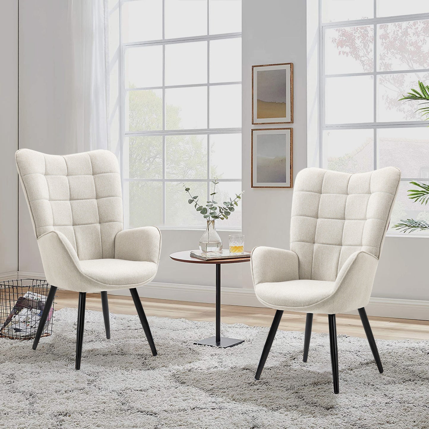 Silla Sillón Individual Terciopelo Beige
