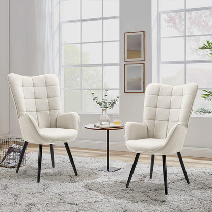 Silla Sillón Individual Terciopelo Beige