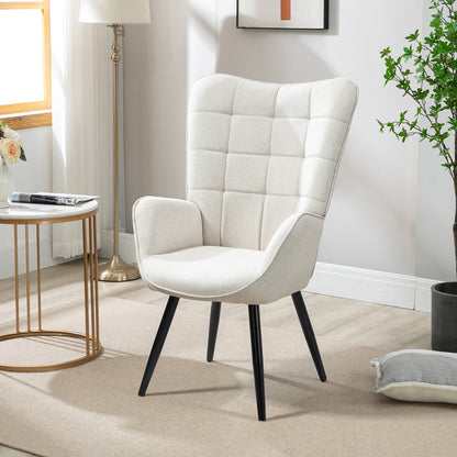 Silla Sillón Individual Terciopelo Beige
