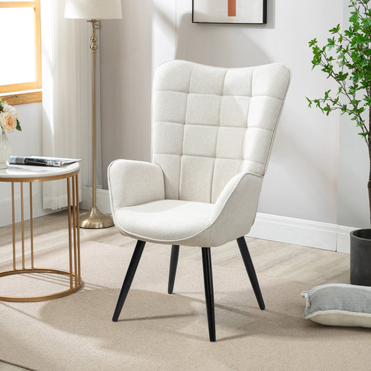 Silla Sillón Individual Terciopelo Beige