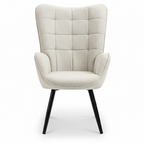 Silla Sillón Individual Terciopelo Beige