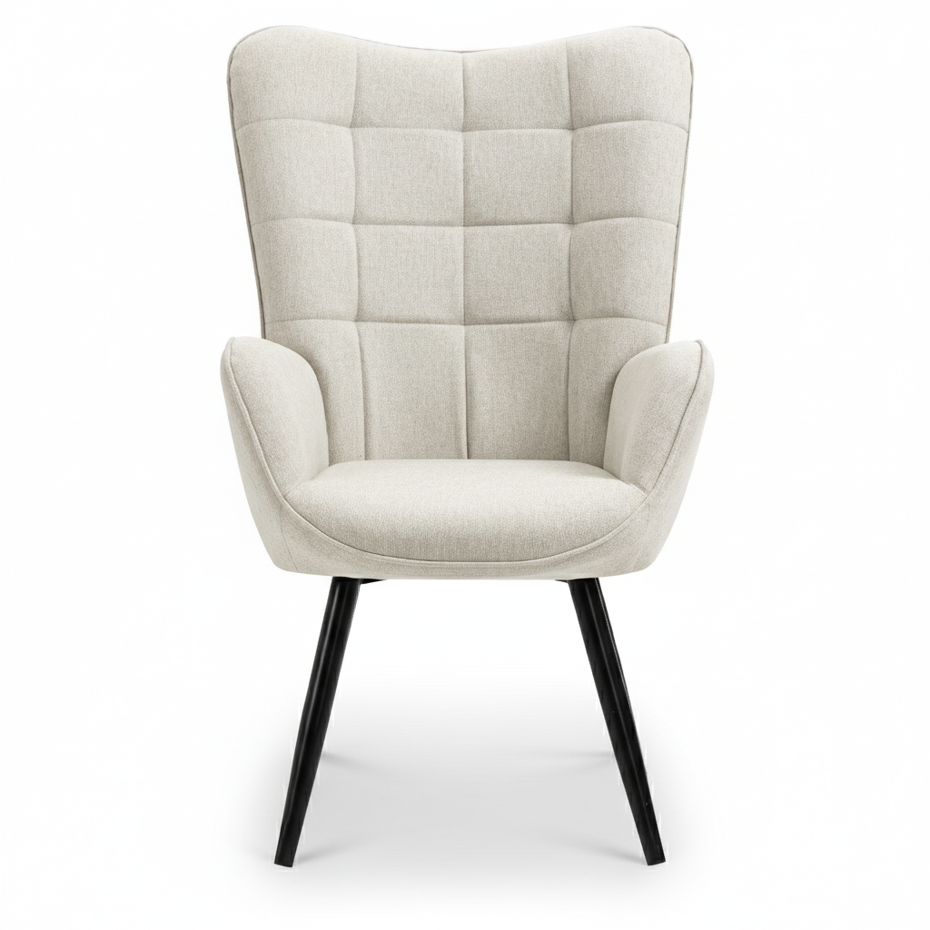 Silla Sillón Individual Terciopelo Beige