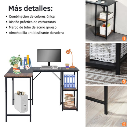124CM Escritorio para Computadora en Forma de L Escritorio IBARRA