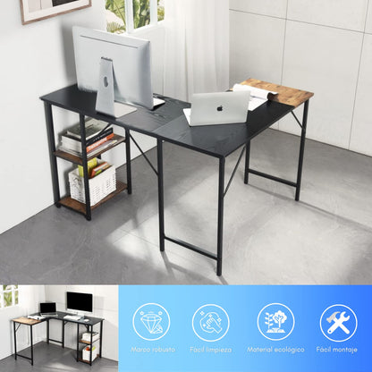 124CM Escritorio para Computadora en Forma de L Escritorio IBARRA