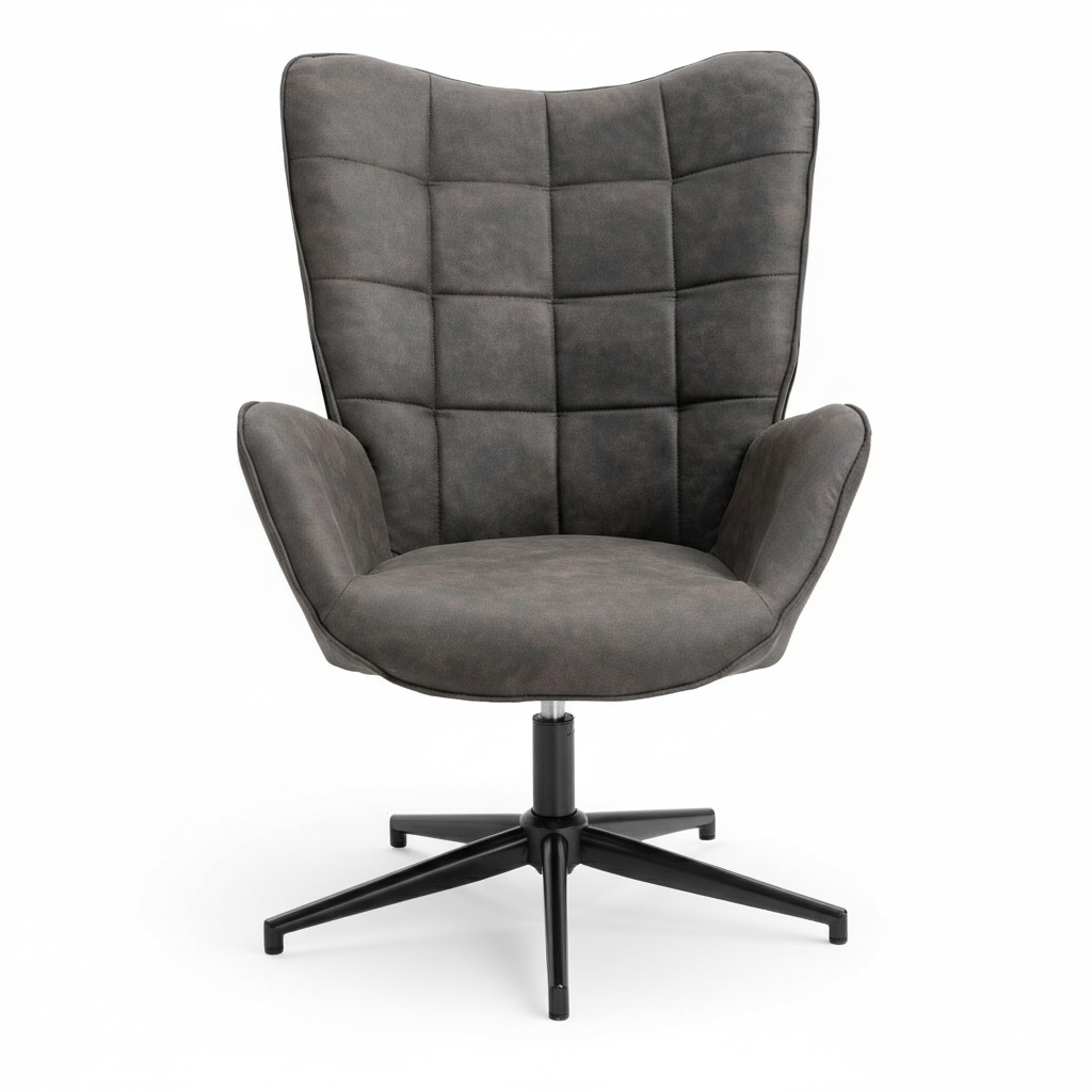 Silla Sillon Individual con Brazo Moderno Silla para Comedor Sala Oficina Negro IRIS