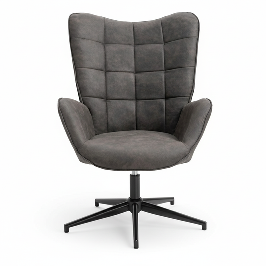 Silla Sillon Individual con Brazo Moderno Silla para Comedor Sala Oficina Negro IRIS