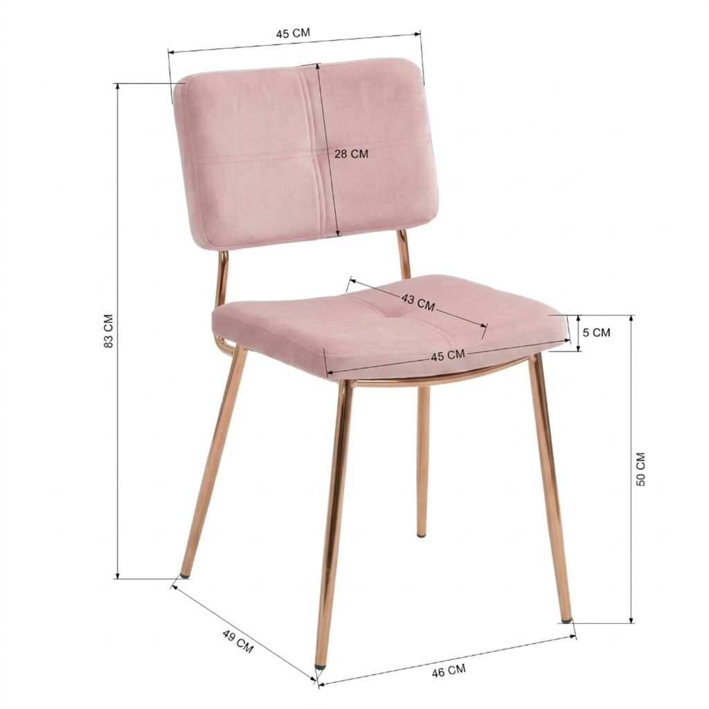 Cyber Gomyhome Silla de Comedor Personalizable Karomi Rosa