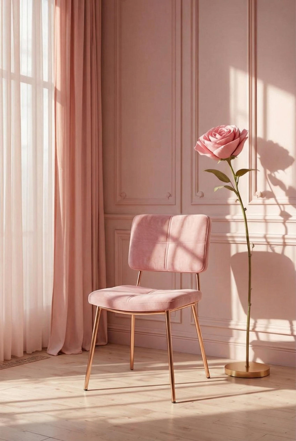 Cyber Gomyhome Silla de Comedor Personalizable Karomi Rosa