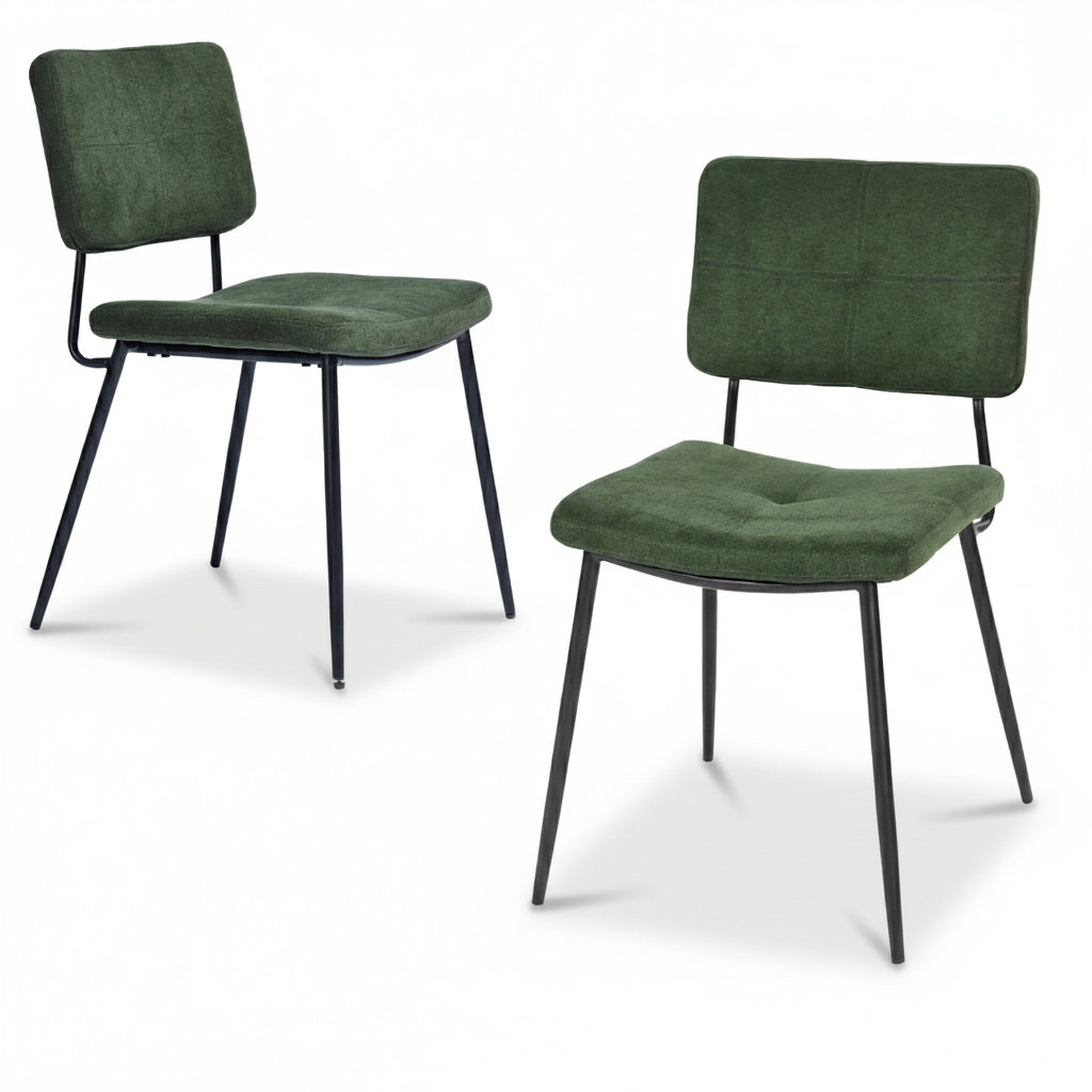 Juego De 2 Sillas De Comedor Con Tapizado Moderna Silla De Cocina Karo 