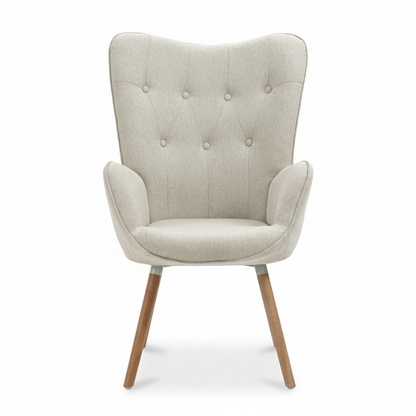 Sillon Gomyhome Moderno Tela Beige Sala KAS