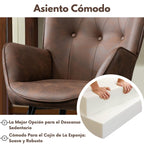 Sillón de Piel Sintética Tapizado Sillón de Cuero Individuales Marron