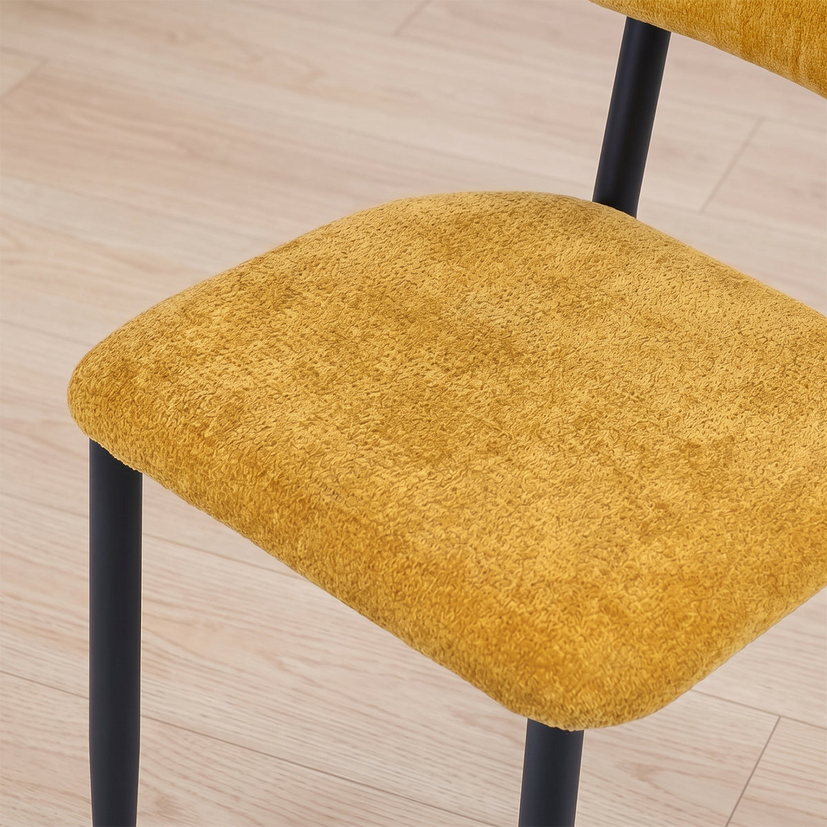 Juego de 2 Sillas de Comedor Mostaza