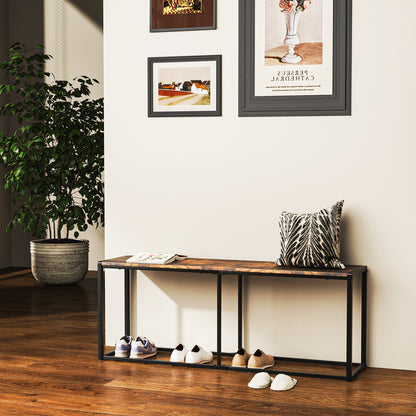 Banco de Cocina Industrial de Madera 120 cm Largo Marrón KOCCA