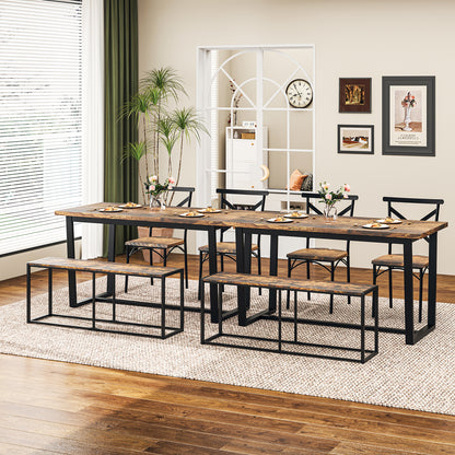 Banco de Cocina Industrial de Madera 120 cm Largo Marrón KOCCA