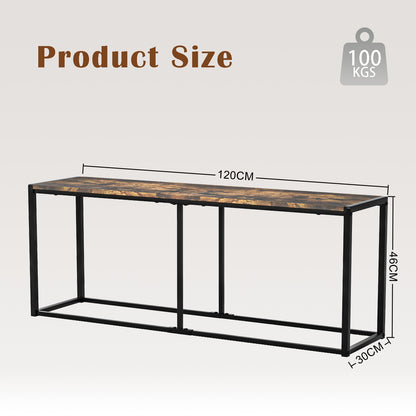 Banco de Cocina Industrial de Madera 120 cm Largo Marrón KOCCA