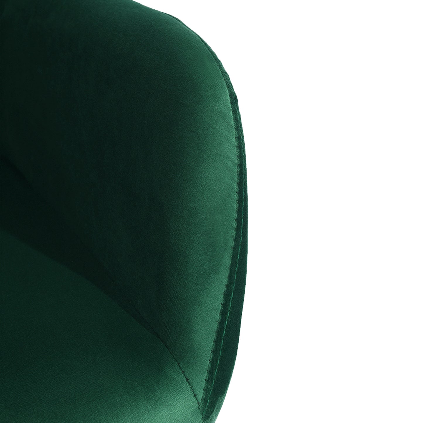 Set of 2 Sillas de Reposabrazos de Terciopelo Verde Oscuro
