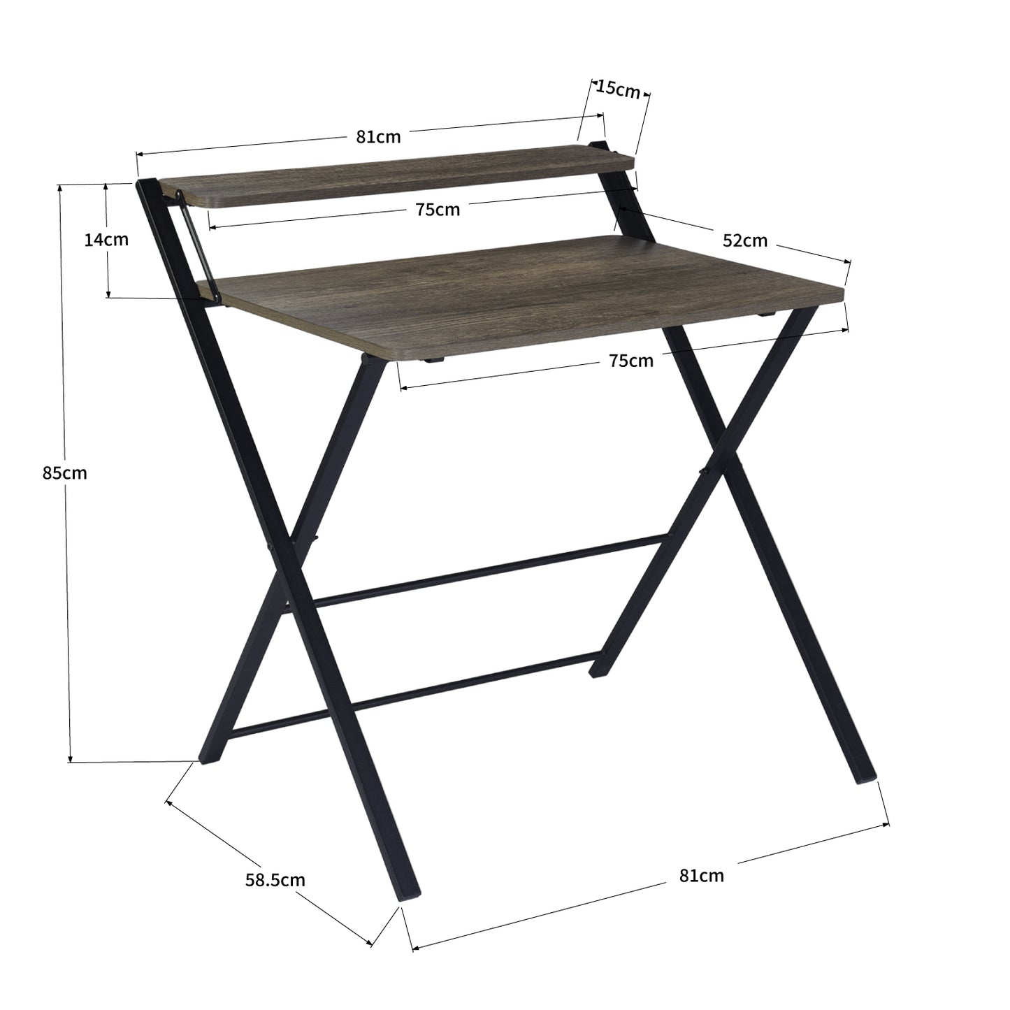 Escritorio Oficina Plegable + Silla Oficina Negra