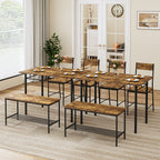 Juego de Comedor 4 Piezas — Mesa + 2 Sillas + Banco