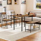 Juego de Comedor 4 Piezas — Mesa + 2 Sillas + Banco