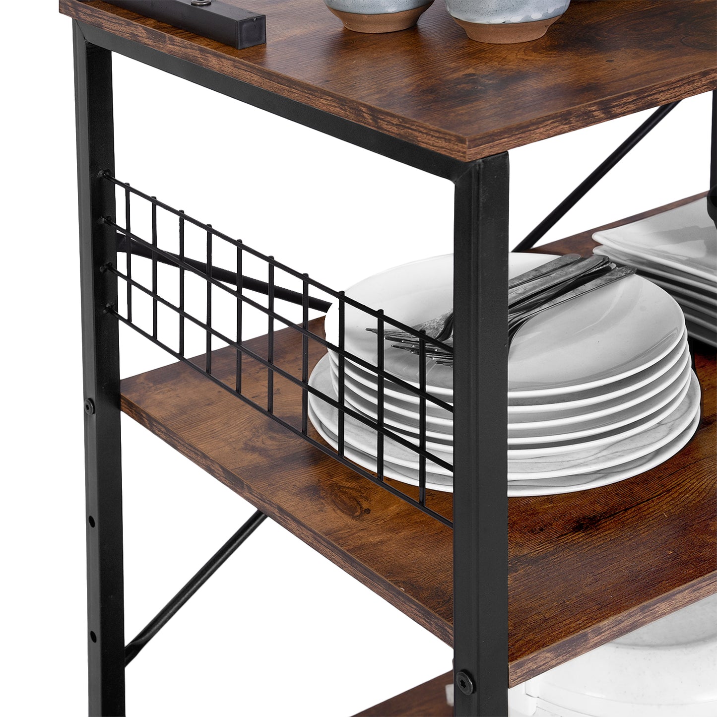 Estante de Almacenamiento Estante Cocina Estanter¨ªa Resistente de 4 Niveles