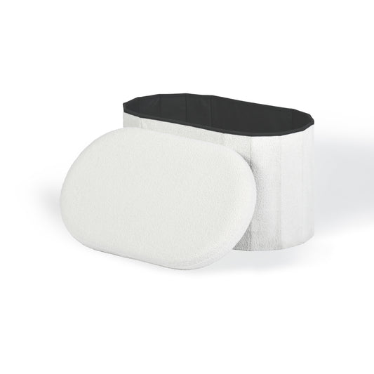 Banco Otomano Plegable con Almacenaje,Taburete con Reposapies SIYA