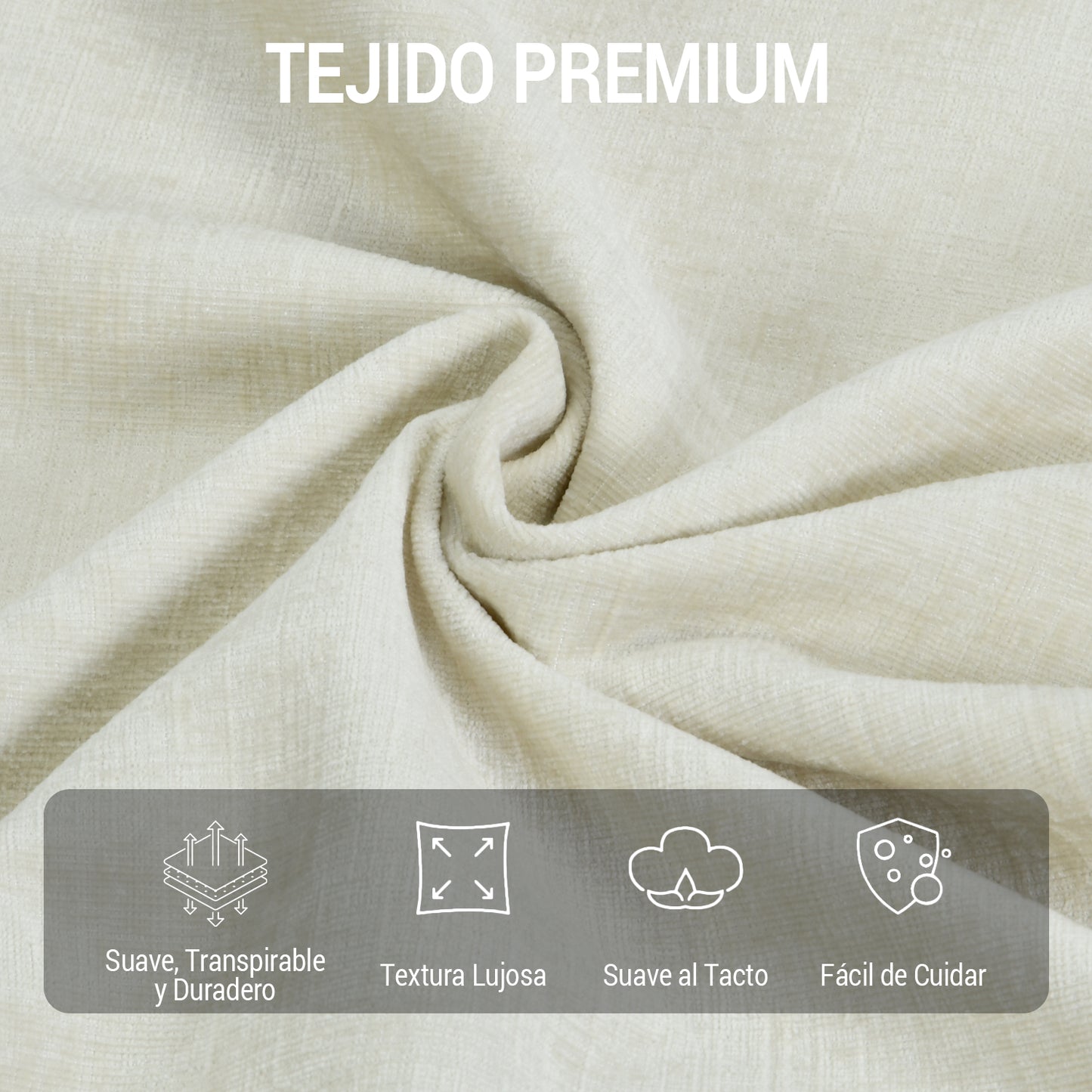 Sillon Acento Moderna con Estructura Metálica Dorada y Cojines Beige