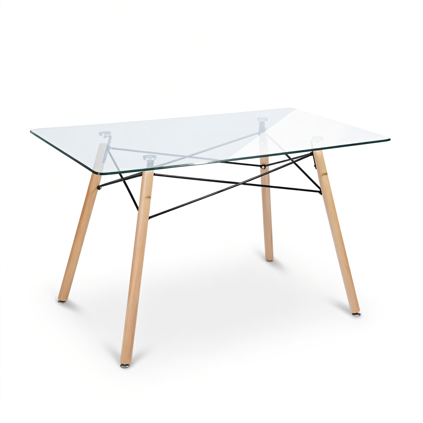 Mesa de Comedor Rectangular Cristal Zappa