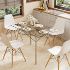 Mesa de Comedor Rectangular Cristal Zappa