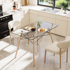 Mesa de Comedor Rectangular Cristal Zappa